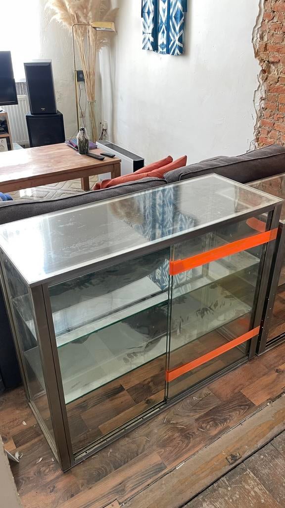 Vitrinekast, Huis en Inrichting, Ophalen, Gebruikt, Glas, Met plank(en)