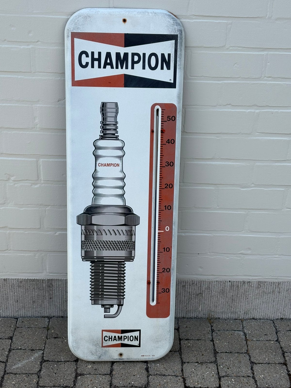Panneau d'affichage Thermometer Champion, Collections, Enlèvement, Comme neuf, Panneau publicitaire