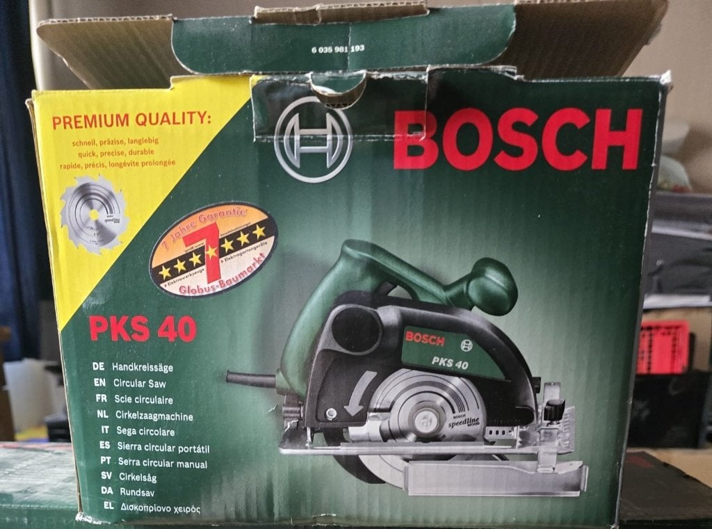 Bosch Cirkelzaag PKS 40 130mm 850 Watt, Cirkelzaag, 600 tot 1200 watt, Ophalen of Verzenden, Zo goed als nieuw