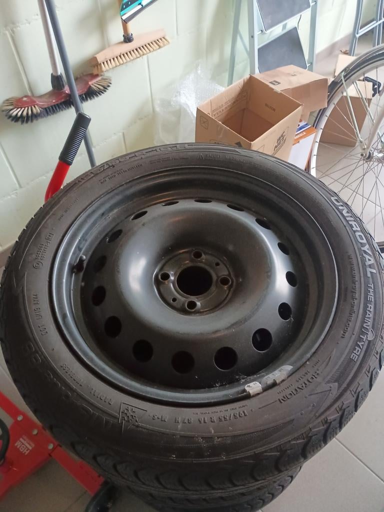 Banden met velg 195/55 R16 87H,4 stuks, Ophalen