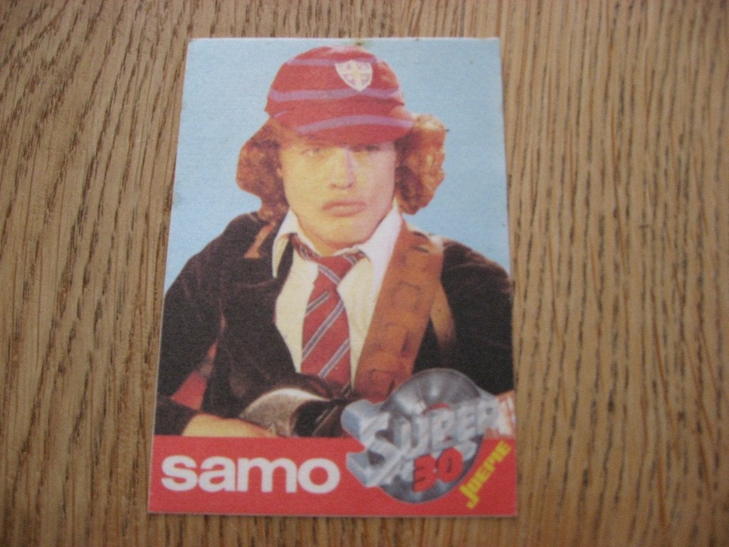 Sticker Joepie Samo Super 30 AC/DC 6,5 x 9,5 cm, Verzamelen, Ophalen of Verzenden, Nieuw, Overige typen