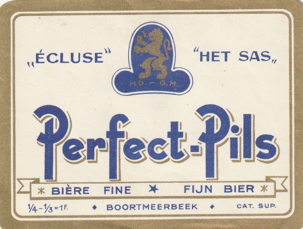 bieretiket Ecluse Het Sas Boortmeerbeek : Perfect pils #2, Verzamelen, Verzenden, Gebruikt, Overige typen, Overige merken