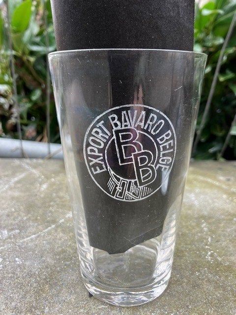 OUD GEZUURD FACET GLAS EXPORT BAVARO BELGE H : 13 CM, Verzamelen, Ophalen of Verzenden, Zo goed als nieuw