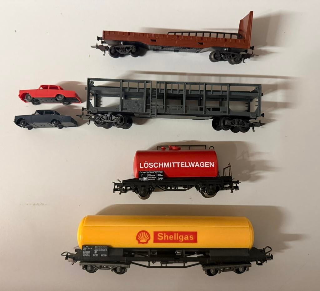 4 Lima-Marklin goederenwagons, Hobby en Vrije tijd, Ophalen of Verzenden, Zo goed als nieuw, Wagon, Lima