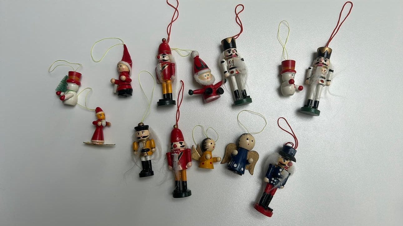 Lot houten notenkrakers kerstboom hangers, Ophalen of Verzenden, Zo goed als nieuw