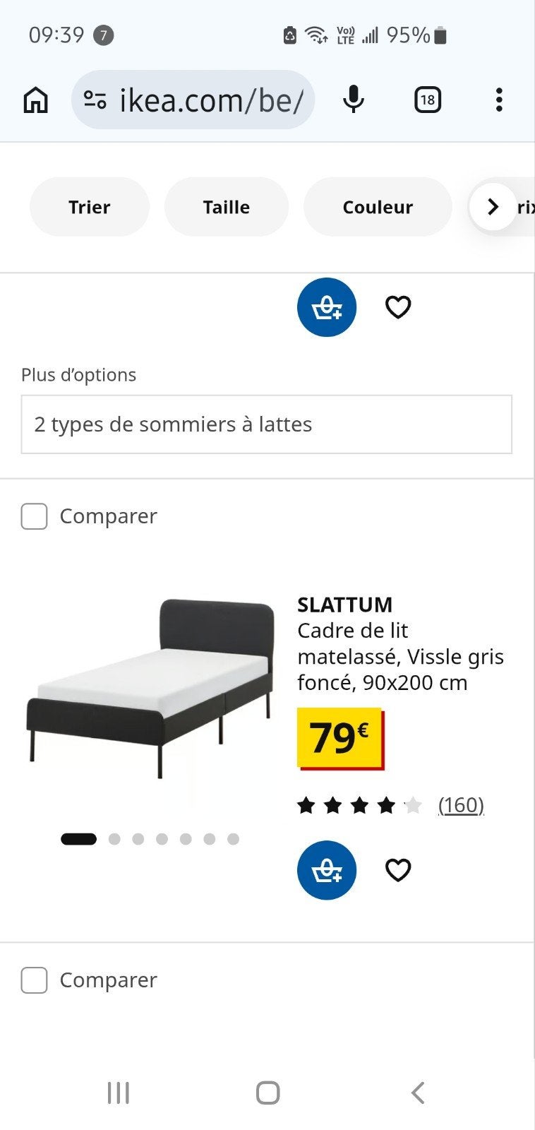 lit ikea 90x200, Ophalen, 90 cm, Eenpersoons, Nieuw