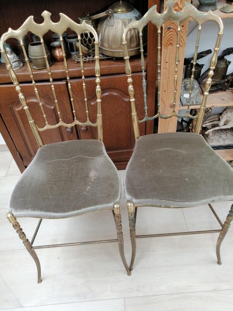 2 Italiaanse koperen stoelen, Ophalen