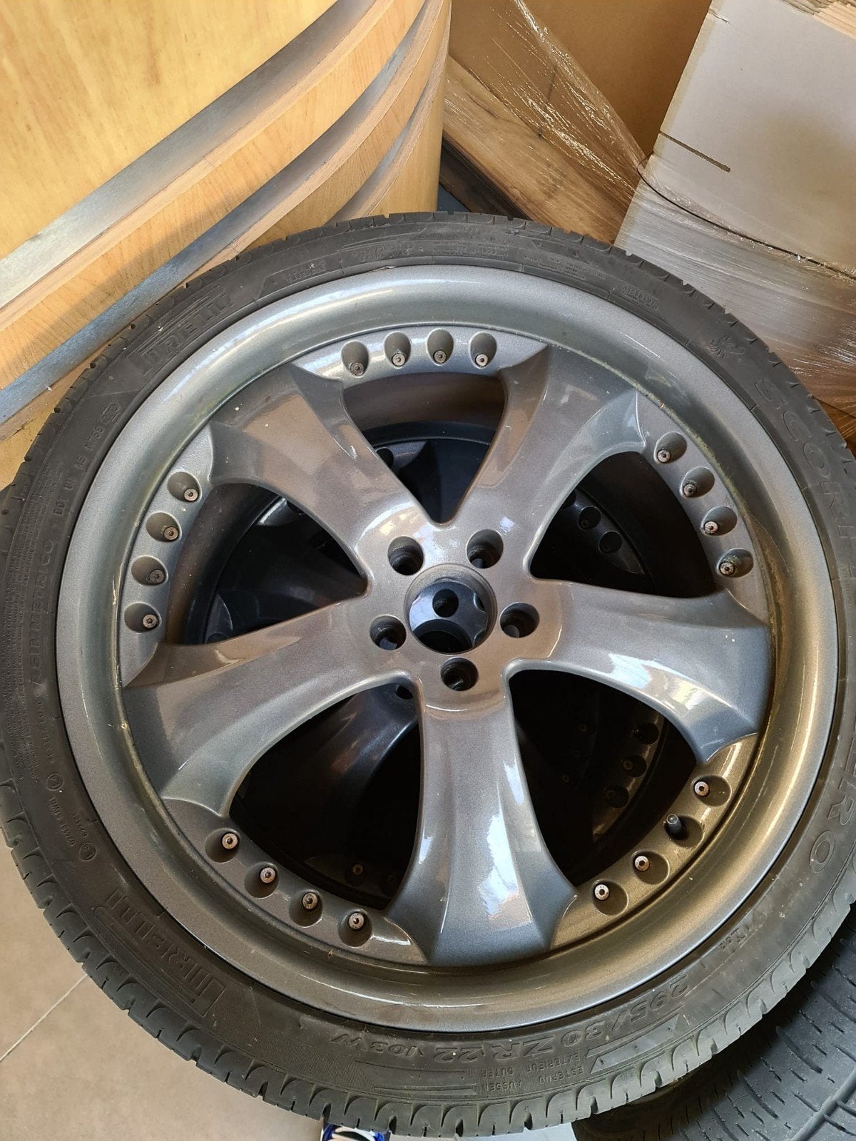 Velgen met banden., Pneus et Jantes, 295 mm, Enlèvement ou Envoi, Autres dimensions