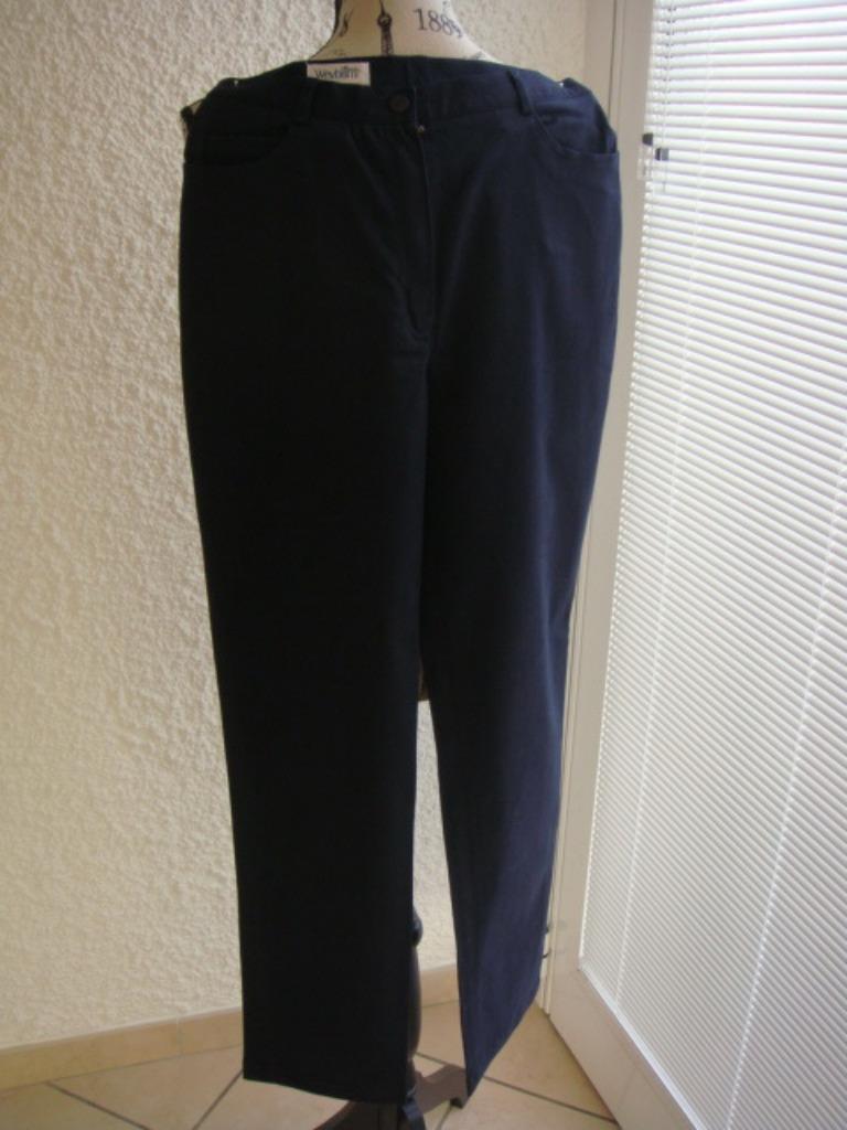 Pantalon bleu marine Anne Weyburn taille 38, Kleding | Dames, Broeken en Pantalons, Gedragen, Maat 38/40 (M), Blauw, Ophalen of Verzenden