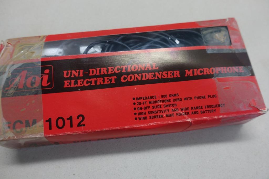Microphone unidirectionnel vintage AOI ECM 1012, Musique & Instruments, Enlèvement ou Envoi, Comme neuf, Micro pour instrument