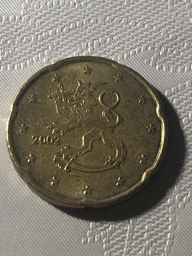 Gebruikte Finse euromunt van 20 cent uit 2002 in goede staat, Postzegels en Munten, Munten | Europa | Euromunten, Ophalen of Verzenden