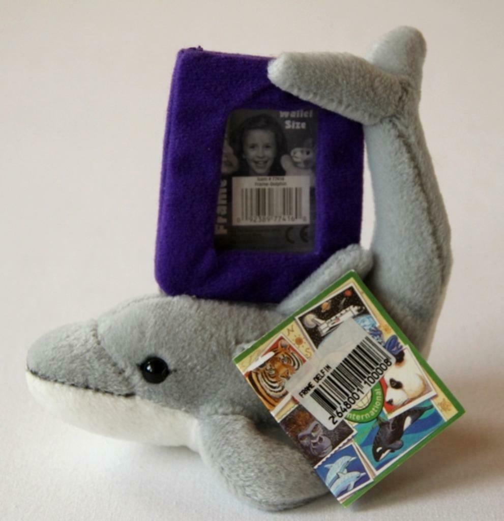 Pluche 'knuffel' dolfijn + fotolijst - als NIEUW, Ophalen of Verzenden, Zo goed als nieuw