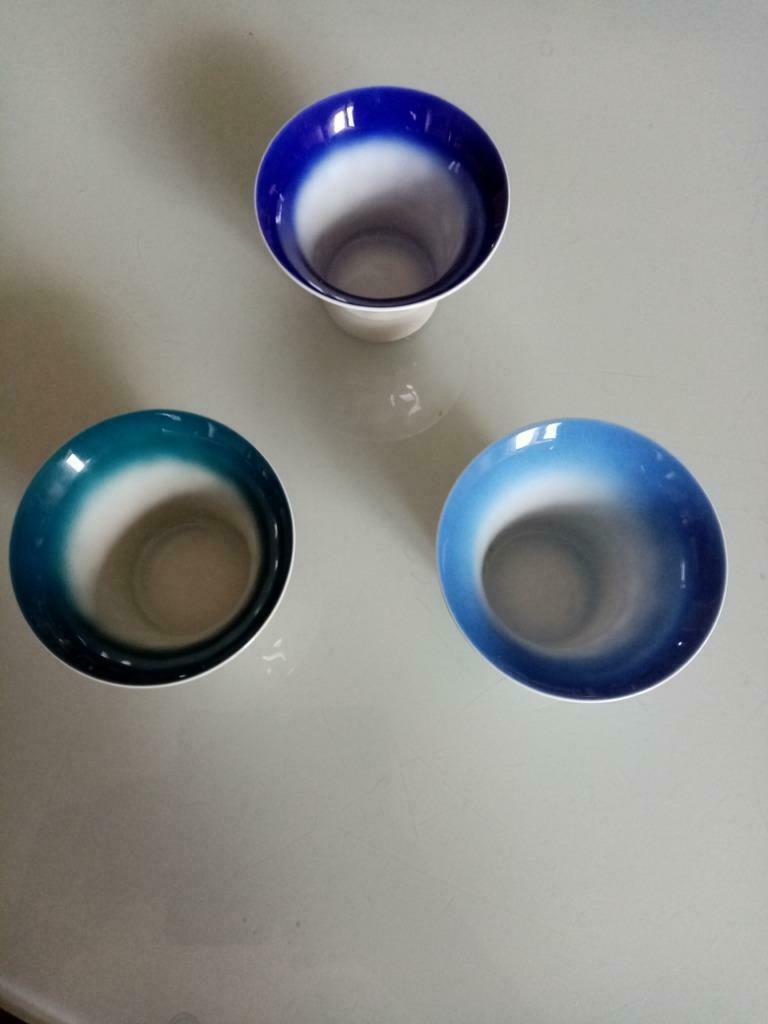 Coupe/bougie moderniste porcelaine Rosenthal studio linie 8, Enlèvement ou Envoi, Bleu, Bougie, Autres matériaux
