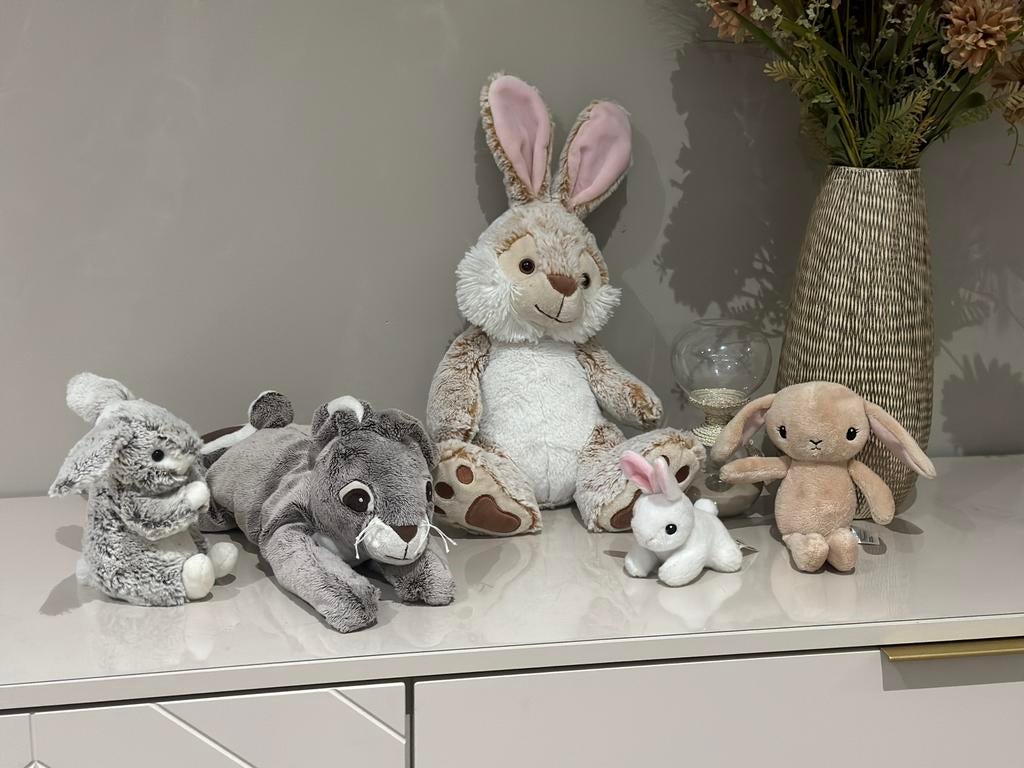 Set Knuffel konijnen (voor pasen), Enlèvement, Comme neuf