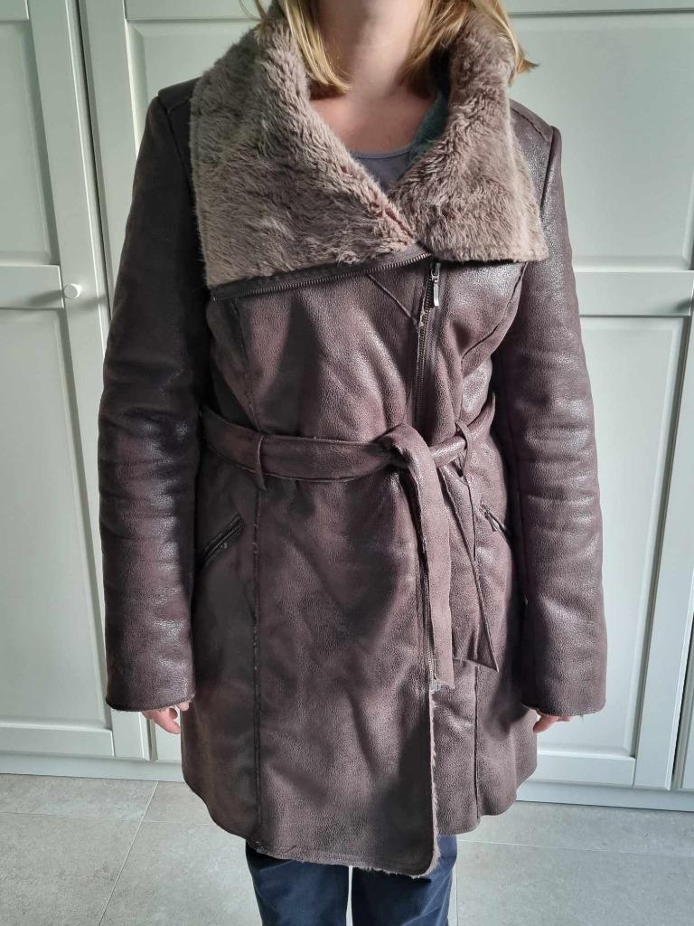 Promod formele jas, Kleding | Dames, Jassen | Winter, Maat 38/40 (M), Paars, Gedragen, Promod