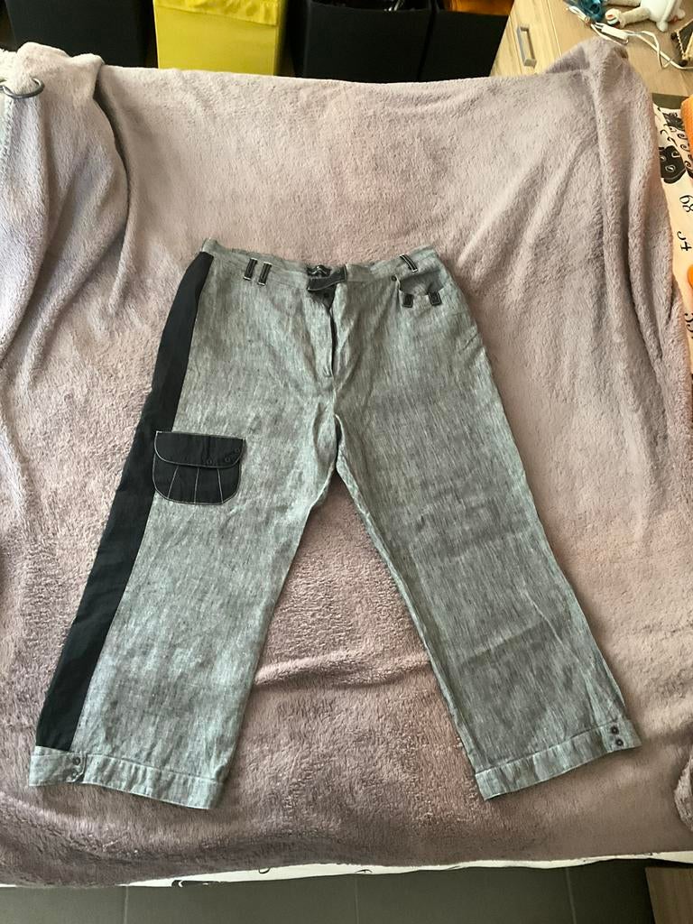 Grijze 7/8 broek,merk Un point c’est tout, maat 48, Maat 46/48 (XL) of groter, Ophalen of Verzenden, Zo goed als nieuw, Driekwart