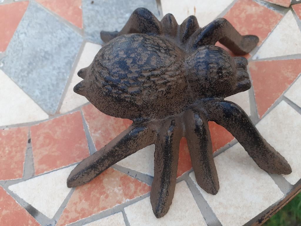 ARAIGNE EN FONTE PATINEE, Jardin & Terrasse, Enlèvement ou Envoi, Neuf, Autres matériaux, Animal