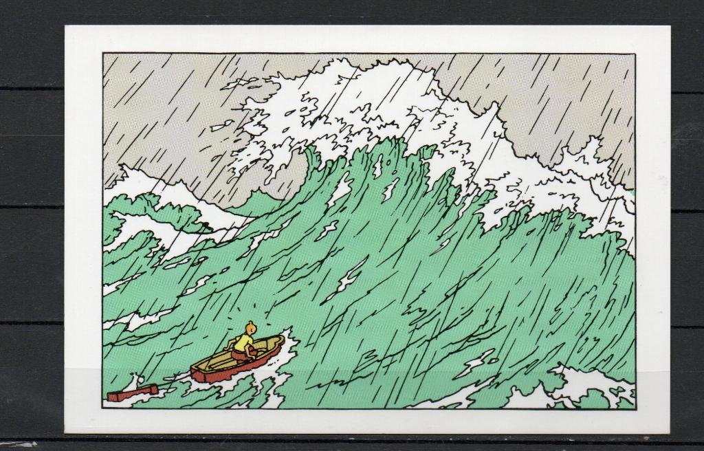 Carte postale : Hergé : Tintin 002 - Les cigares du pharaon, Enlèvement