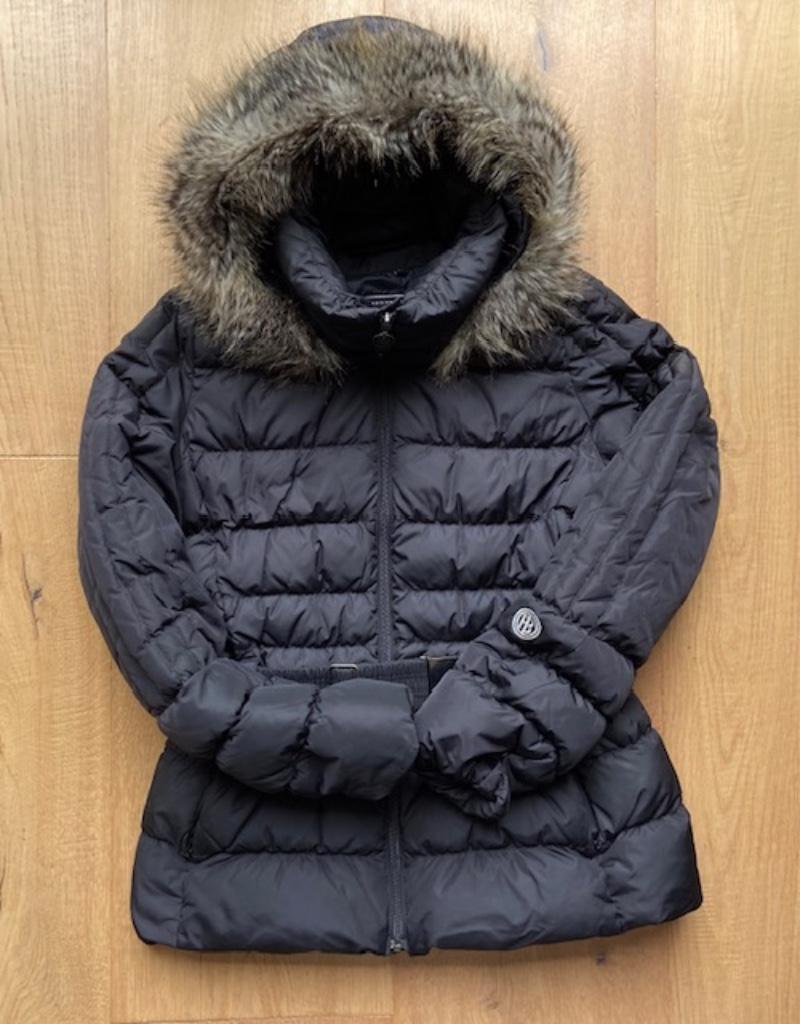 Veste noire duvet Poivre Blanc XS avec capuche amovible, Zwart, Ophalen of Verzenden, Zo goed als nieuw, Maat 34 (XS) of kleiner
