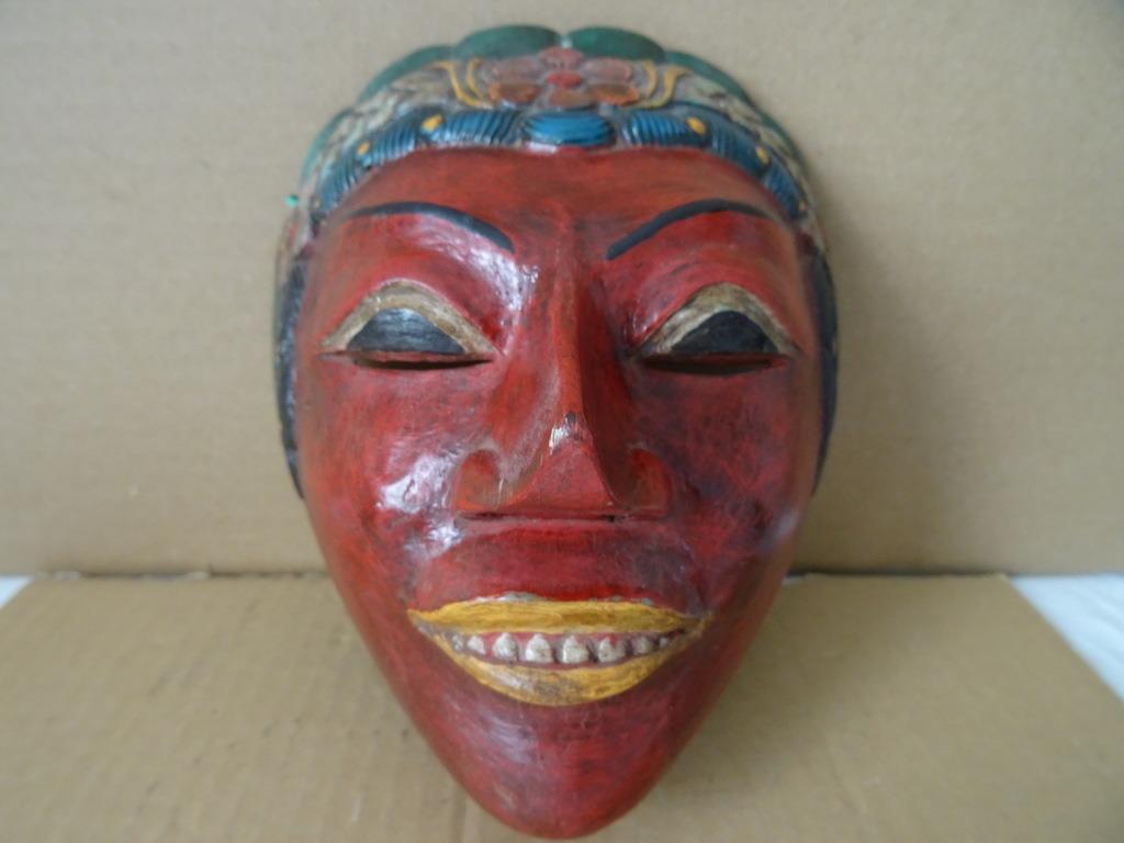 Masker Indonesië Indonesisch masker Bali houten masker 1970, Ophalen of Verzenden