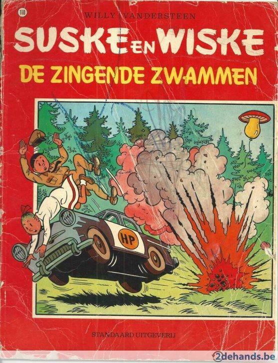 suske en wiske-1981-nr110-de zingende zwammen-beschadigd, Livres, BD, Utilisé, Enlèvement ou Envoi