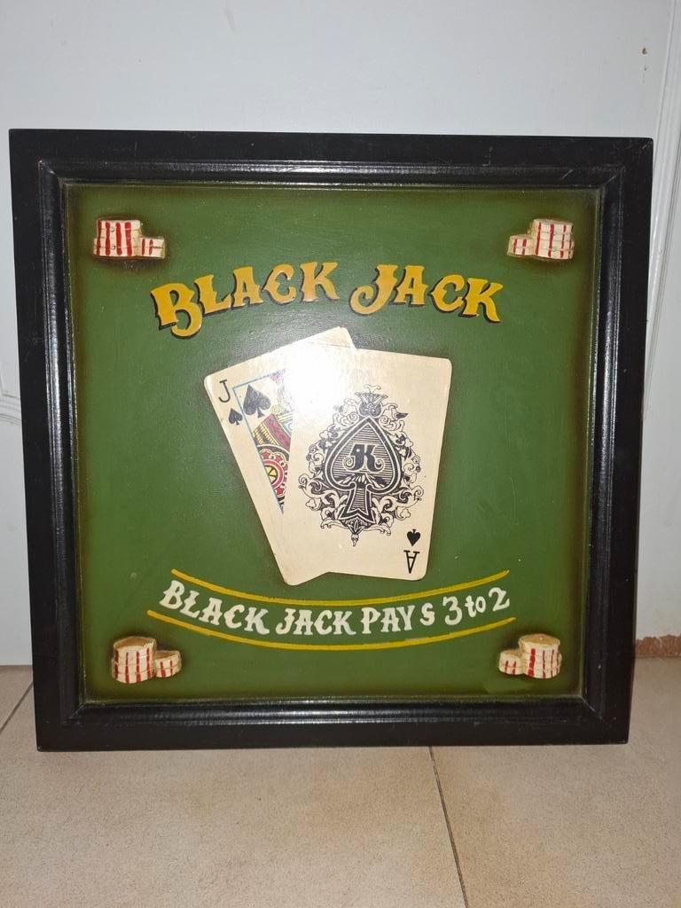 Authentiek houten pubbord Black jack, Ophalen of Verzenden