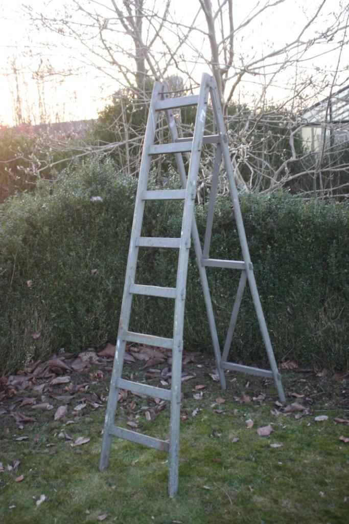 Retro vintage antieke oude ladder, Ophalen of Verzenden