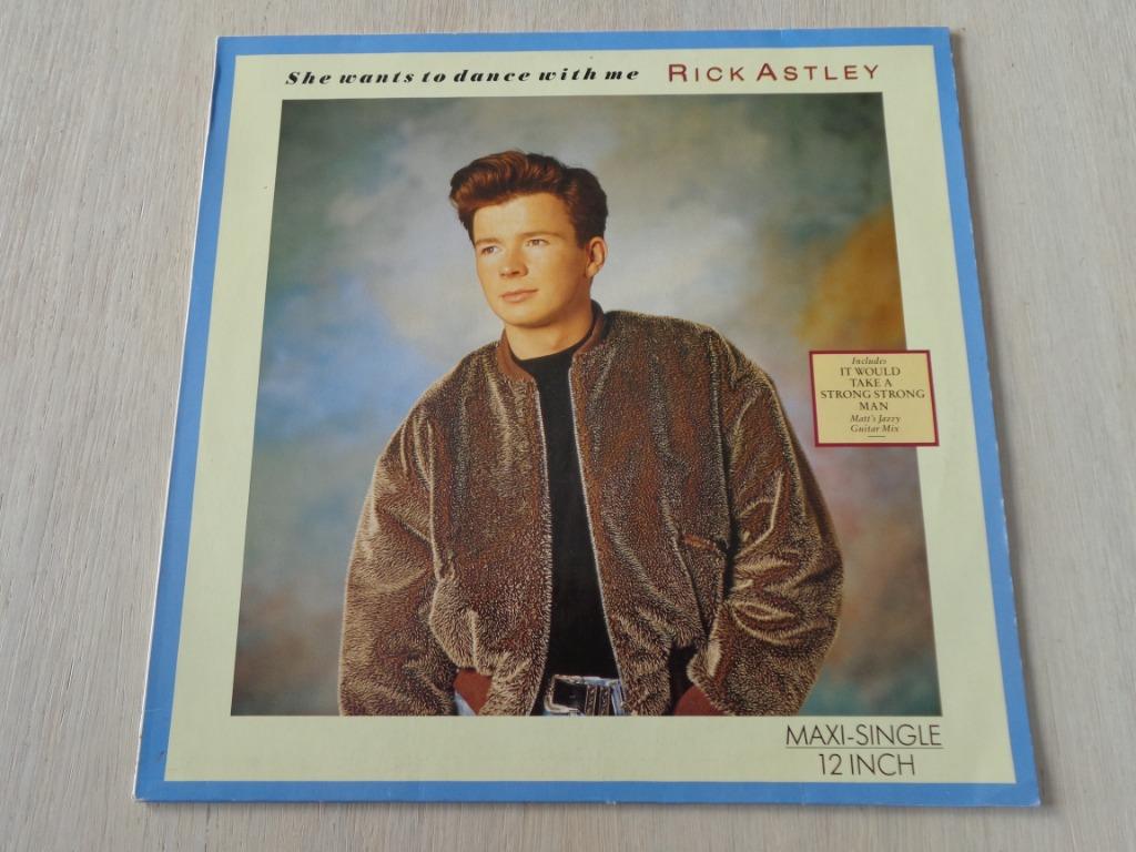 Rick Astley – She Wants To Dance With Me, Ophalen of Verzenden, Zo goed als nieuw, 12 inch