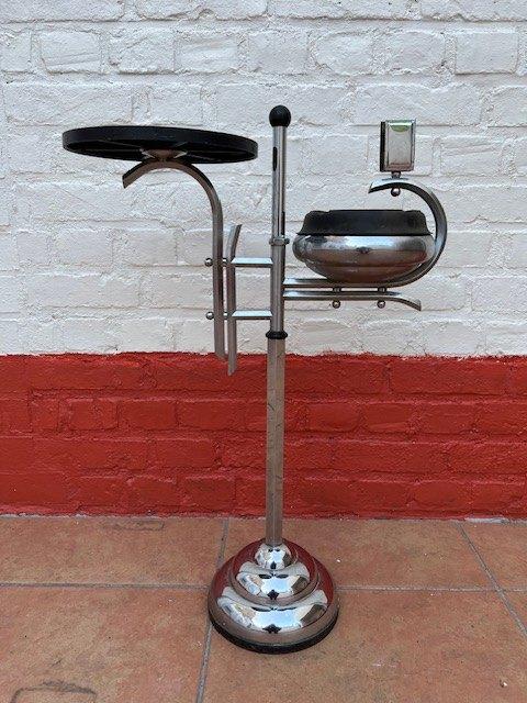 Demeyere art deco asbak standaard België jaren 30 chroom, Antiek en Kunst, Ophalen