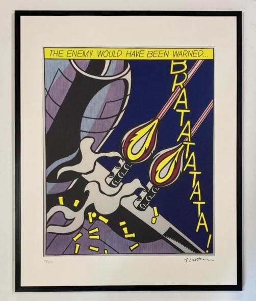 Roy Lichtenstein: lithografie 40 bij 50. Ingelijst verkocht, Ophalen of Verzenden