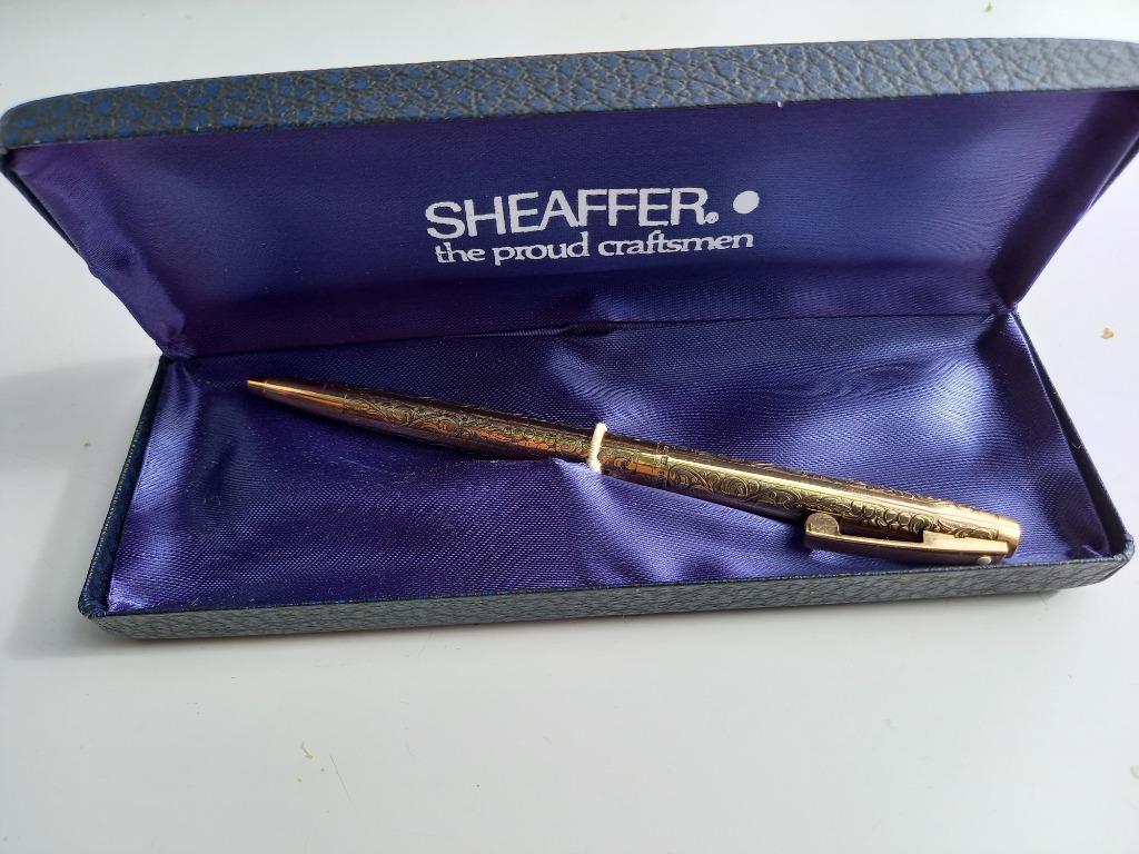 shaeffer balpen imperial style gold 12K "grape & leaves", Verzamelen, Pennenverzamelingen, Sheaffer, Balpen, Met doosje, Ophalen of Verzenden