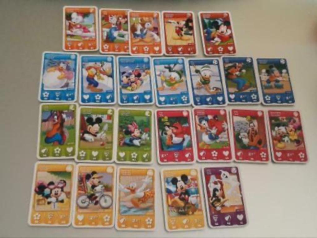 24 kaartjes Mickey Mouse & Friends van Match,Smatch,Cora, Enlèvement ou Envoi