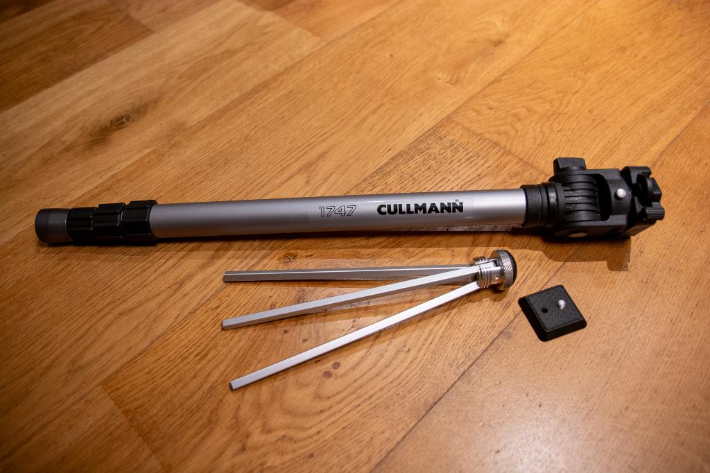 Monopod CULLMANN - 153cm met snelkoppelingsplaat & driepoot, Enlèvement, Comme neuf, Moins de 150 cm, Pied