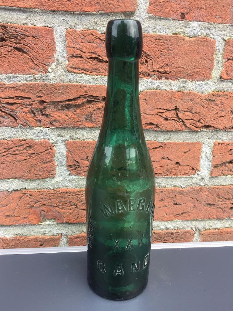 Oude bierfles Paul Waegemans XXV Gand, Gent H252mm, Verzamelen, Biermerken, Ophalen of Verzenden, Gebruikt, Flesje(s), Overige merken