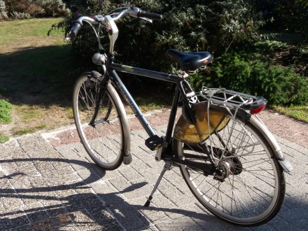 herenfiets Gazelle hybride Orange - fiets maat 57 - Shimano, Ophalen, Versnellingen, Zo goed als nieuw, 57 tot 61 cm