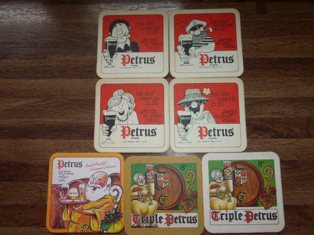 13 oude bierviltjes bavik petrus stop fancy, Verzamelen, Ophalen of Verzenden, Gebruikt, Viltje(s), Overige merken