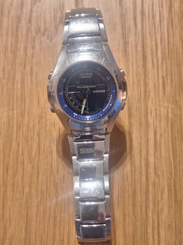 Montre casio edifice EFA 113 D 2A Renault sport., Montre-bracelet, Casio, Acier, Enlèvement