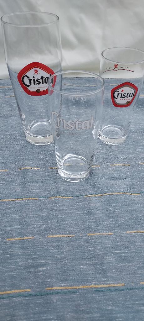 Christal Alken 0,50cl , en 33cl en 0,25cl, Ophalen, Gebruikt, Glas of Glazen