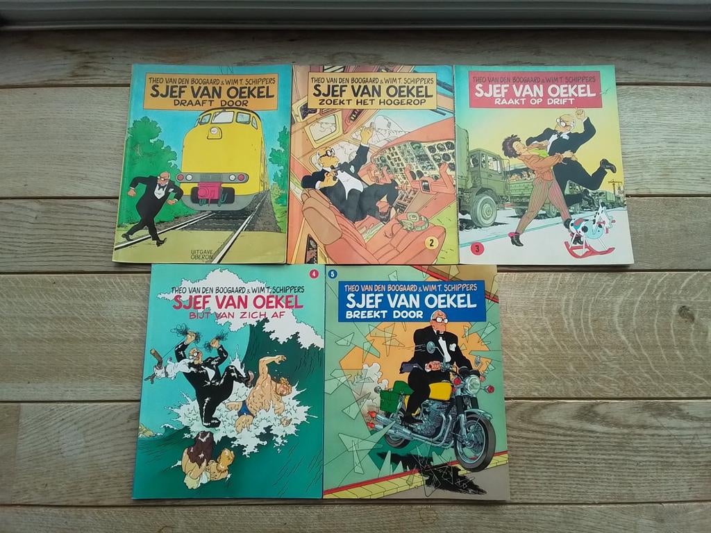 Sjef van oekel 1 tm 5 sc eerste druk, Boeken, Ophalen of Verzenden, Gelezen