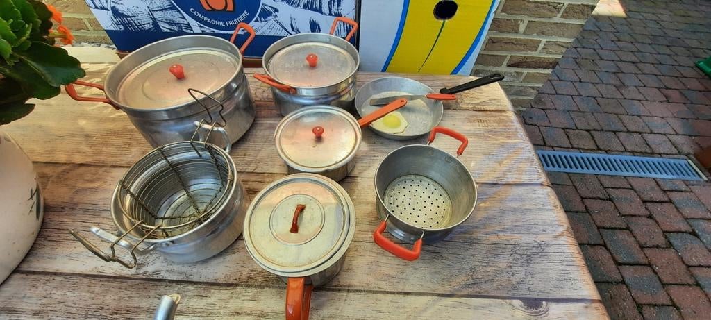 Kinder retro potten en pannen, koffie/thee service., Ophalen of Verzenden