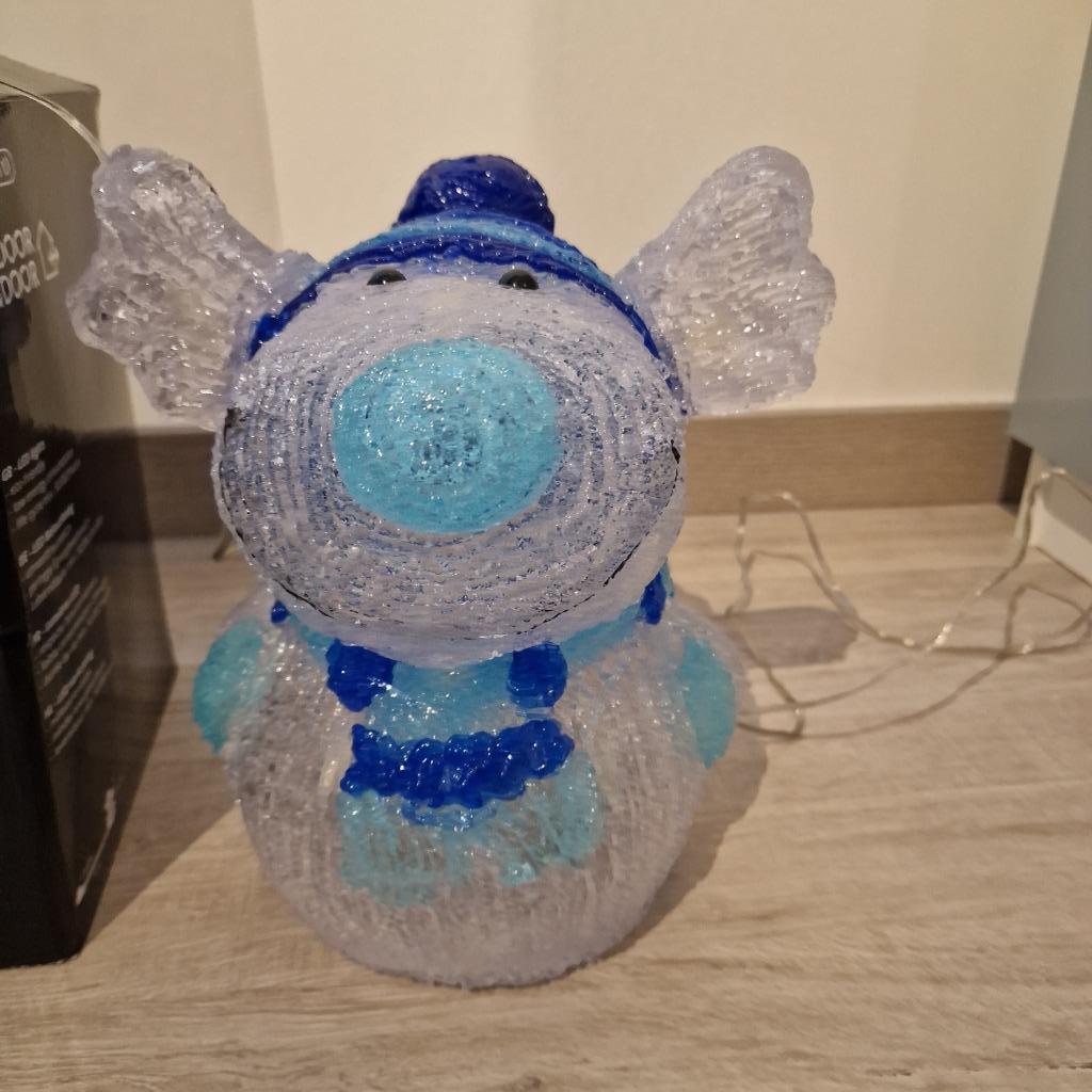 Schattige Rudolf blauw / wit led verlicht, Huis en Inrichting, Woonaccessoires | Overige, Ophalen of Verzenden, Zo goed als nieuw
