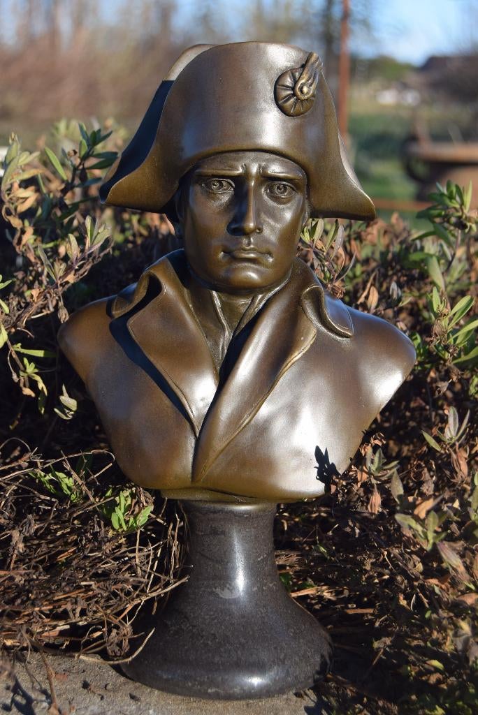 BUSTE DE NAPOLEON EN BRONZE SIGNE SUR SOCLE MARBRE, Antiquités & Art, Enlèvement ou Envoi, Bronze