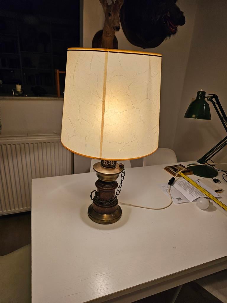 Antieke tafellamp, Ophalen