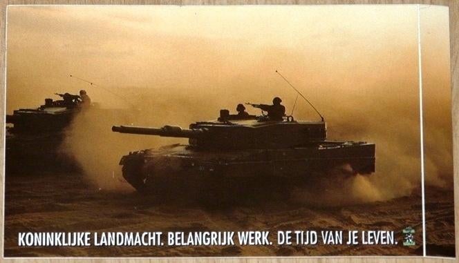 Sticker, Tank, Leopard II, Koninklijke Landmacht, 1990s.(1), Ophalen of Verzenden, Zo goed als nieuw, Overige typen