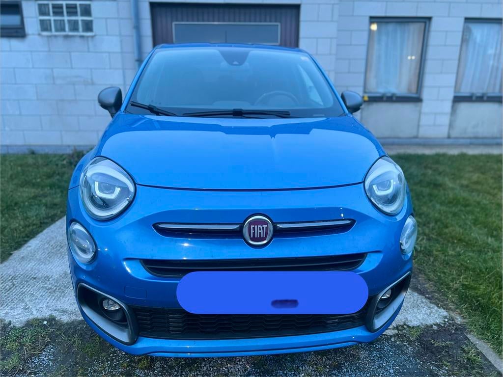 Fiat 500x Sport, Auto's, Zwart, 500X, Leder, 5 deurs