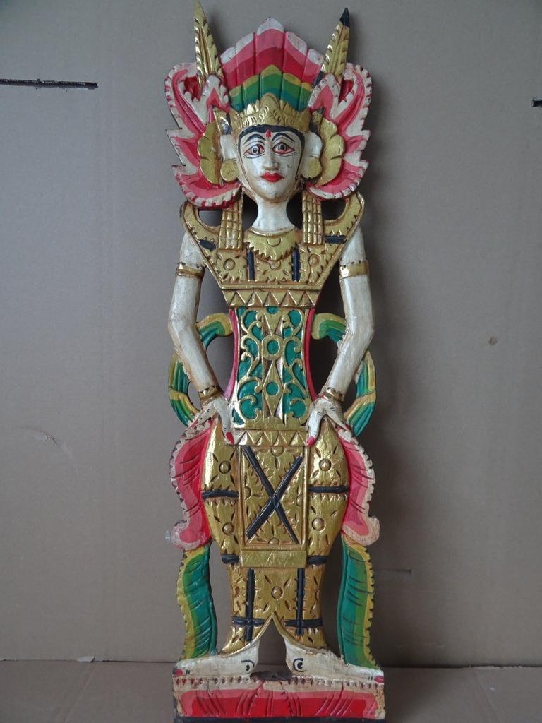 Statue Bouddha doré Sculpture sur bois Indonésie Bali 67cm, Antiquités & Art, Art | Art non-occidental, Indonésie, Enlèvement ou Envoi