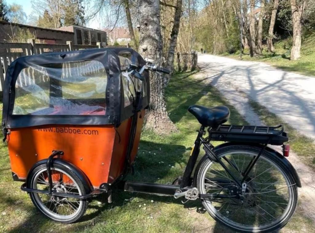 Babboe Big elektrische bakfiets, 4 kinderen of meer, Gebruikt, Huif, Ophalen