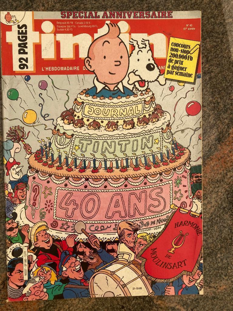 lot 8 revues Tintin années 80, Boeken, Tijdschriften en Kranten, Verzenden, Gelezen, Overige typen