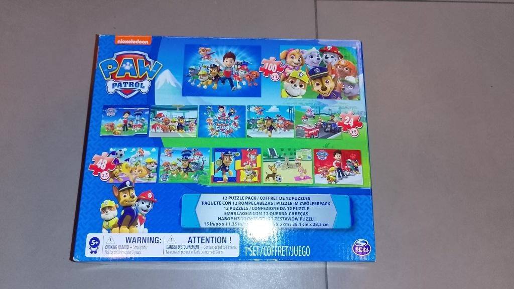 doos 12 puzzels Paw Patrol, Ophalen of Verzenden