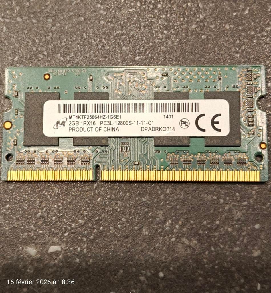 RAM 2Go marque Micron, Ophalen of Verzenden